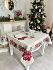 Dům Vánoc Gobelínový vianočný obrus s motívom Vianočná hviezda 137x137 cm