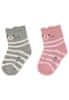 Ponožky protišmykové Mačička ABS 2ks 3D ušká light grey dievča veľ. 19/20 cm- 12-18 m