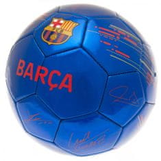 FAN SHOP SLOVAKIA Futbalová lopta FC Barcelona, modrá, podpisy hráčov, vel 5