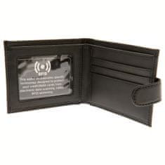 FAN SHOP SLOVAKIA Kožená peňaženka Manchester City FC, čierna, ochrana RFID, 11x9 cm