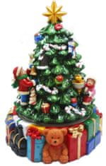 Dům Vánoc Hracia skrinka Vianočný stromček a detí 16 cm