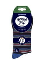 Gentle Grip Pánske 3 páry módne Gentle Grip Bambus ponožiek SAILOR STRIPE široký lem