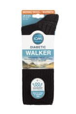 IOMI Diabetik vychádzkové zdravotné ponožky MERINO VLNA Čierne Veľkosť: 37-42