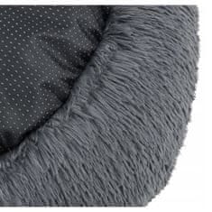 KOMFORTHOME Tmavo šedé pohodlné plyšové lôžko Shaggy 60 cm | Protišmykové dno