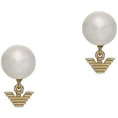 Emporio Armani Elegantné pozlátené náušnice s perlami EG3583710