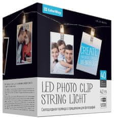 ColorWay LED fotokolíčky / 40 LED / dĺžka 4,2 m / teplá biela / napájanie USB