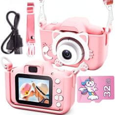 MG X5 Cat detský fotoaparát + 32GB karta, ružový