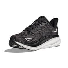 Hoka One One CLIFTON 9 WIDE Running shoes pre mužov, 44 EU, US10.5, Bežecké tenisky, Black/White, Čierna, 1132210-BWHT
