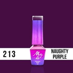 MollyLac 213. MOLLY LAC gél lak - Naughty Purple 5ml
