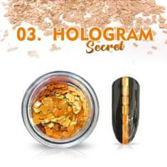 Allepaznokcie Hologram Secret 03 - oranžové