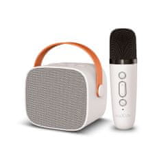 maXlife MXKS-100 Bluetooth Karaoke mikrofón + reproduktor, biely