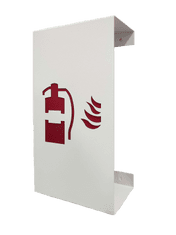 Červinka Nástenný kryt pre hasiaci prístroj Huracan biely s červeným