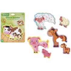 SirWood Drevené puzzle zvieratká s mláďaťom