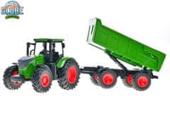 Kids Globe Farming traktor s vlečkou voľný chod 41 cm