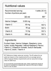 BeKETO Tekutý morský kolagén s čistým biotínom - malinová príchuť 10x30ml