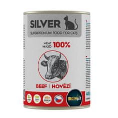 IRONpet Silver Cat Hovädzie 100% mäsa, konzerva 400 g
