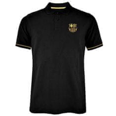 FAN SHOP SLOVAKIA Polo tričko FC Barcelona, černé, poly-bavlna | L