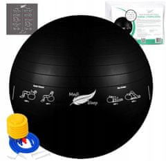 Medi Sleep Gymnastická rehabilitačná lopta 65 cm s loptovými cvičeniami