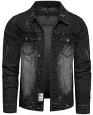Recea Pánska džínsová bunda Teivere čierna XL