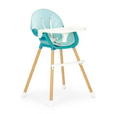 EcoToys Detská jedálenská stolička 2 v 1 Colby modrá