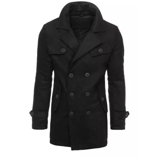 Dstreet Pánsky dvojradový zimný kabát CITYS čierna cx0432 S