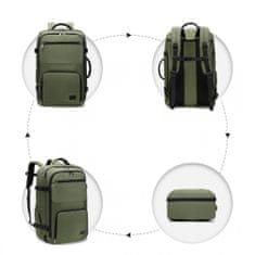 KONO Zelený objemný cestovný batoh do lietadla "Explorer" - veľ. XL