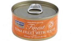 Fish4Cats Konzerva pre mačky Finest tuniak s kalmárom 70g