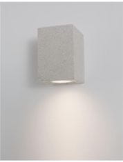 Nova Luce NOVA LUCE vonkajšie nástenné svietidlo FUENTO biely pieskovec sklenený difúzor GU10 1x7W IP65 100-240V bez žiarovky svetlo dole 9790541