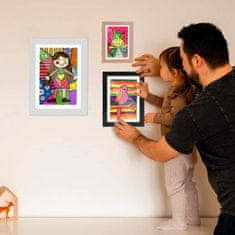 Netscroll Inovatívny rám na zobrazovanie obrazov a kresieb, jednoduchá výmena, magnetické zatváranie, ideálny na vystavovanie detských umeleckých diel a spomienok, ArtFrame