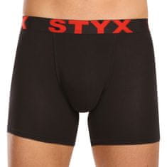 Styx 10PACK pánske boxerky long športová guma čierne (10U9601) - veľkosť L