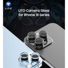 LITO Ochranné sklo fotoaparátu S+ - iPhone 15 Pro Max / 15 Pro - Modrá KP29207