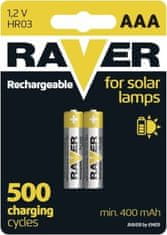 Raver Nabíjacie batérie do solárnych lámp RAVER AAA (HR03) 400 mAh