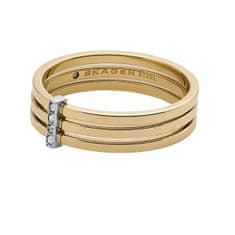 Skagen Elegantný pozlátený prsteň Kariana SKJ1672998 (Obvod 50 mm)