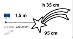 Xmas King XmasKing LED neón motív kométa 95x35cm, 230V vonkajší, teplá biela