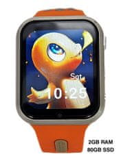 Klarion Detské oranžové 4G smart hodinky E10-2024 80GB s GPS a bezkonkurenčnou výdržou batérie