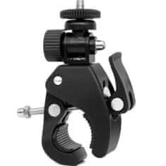 Techsuit Držiak na riadidlá – pre akčnú kameru GoPro, s kompatibilitou 1/4" skrutky – Čierna KP29229