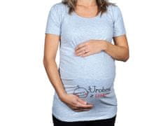 Divja Šedé tehotenské tričko s nápisom Urobené z lásky