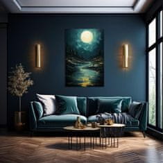 ARTMIE Moderný nástenný dekor Mesiac nad tajomnými skalami - PREMIUM ART | 60x90 cm