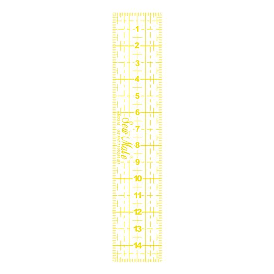 Donwei Rastrové pravítko 3x15cm M0315-YW žlté