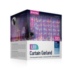 ColorWay LED girlanda ColorWay - záves, 3x3m, 300LED, viacfarebná (CW-GW-300L33VMC)