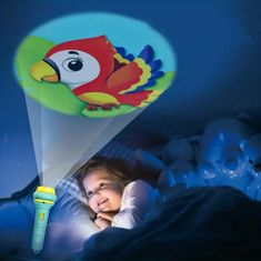 JOJOY® Detský svetelný projektor s baterkou a 32 farebnými motívmi (4x disky s 8 vzormi) | BEAMIE