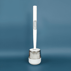 HOME & MARKER® Multifunkčná flexibilná silikónová toaletná kefa – biela | FLUSHBRUSH