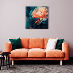 ARTMIE Dizajnová dekorácia na plátne Farebné impresie kvetu | 80x80 cm