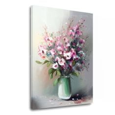 ARTMIE Dizajnová dekorácia na plátne Kvetinová fantázia vo váze | 50x60 cm