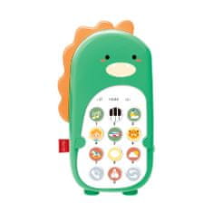 Aga4Kids Detský telefón Dinosaurus Zelený