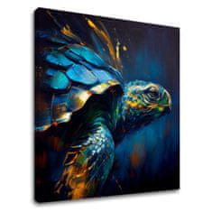 ARTMIE Dekoratívna maľba na plátne - PREMIUM ART - Green Turtle Odyssey | 60x60 cm