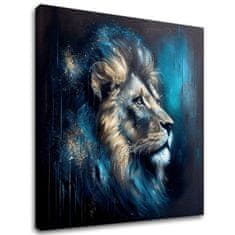 ARTMIE Dekoratívna maľba na plátne - PREMIUM ART - Lion's Strength and Grace | 60x60 cm