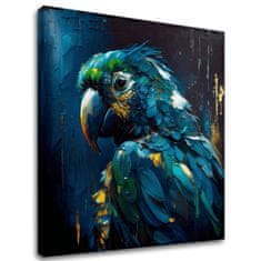 ARTMIE Dekoratívna maľba na plátne - PREMIUM ART - Rainbow Feathers in Flight | 60x60 cm
