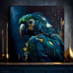 ARTMIE Dekoratívna maľba na plátne - PREMIUM ART - Rainbow Feathers in Flight | 60x60 cm