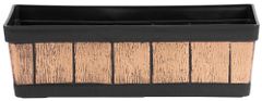 Strend Pro Kvetináč Strend Pro, Woodeff, 15x47x17 cm, zlatý, truhlík, efekt dreva
